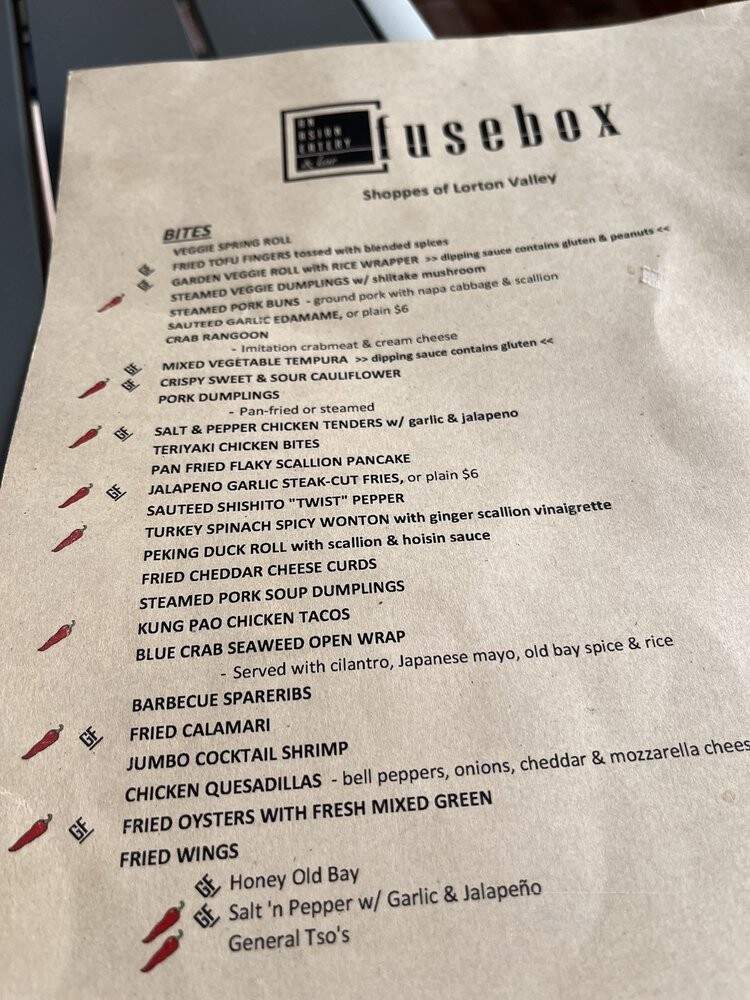 Fuse Box - Lorton, VA menu_pic