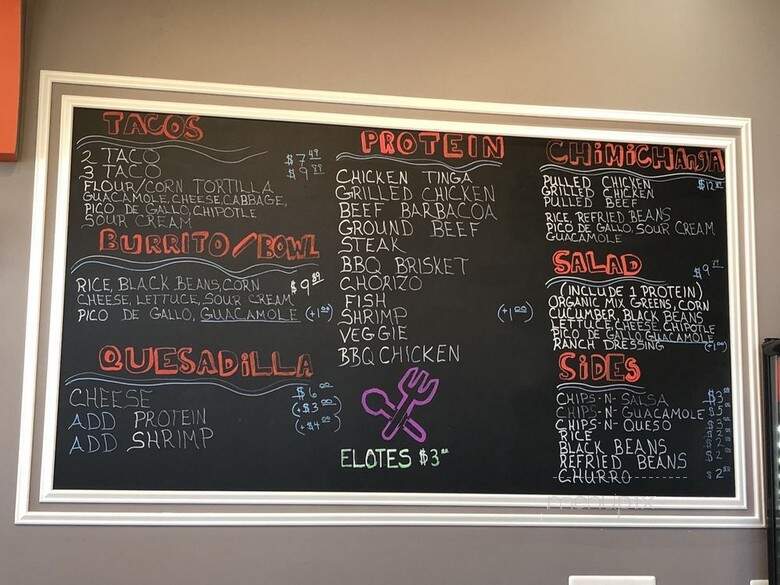 Taco Zocalo - Ashburn, VA menu_pic
