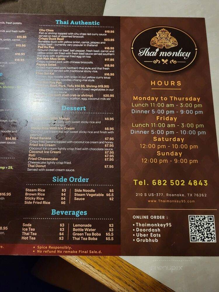 Thai Monkey - Irving, TX