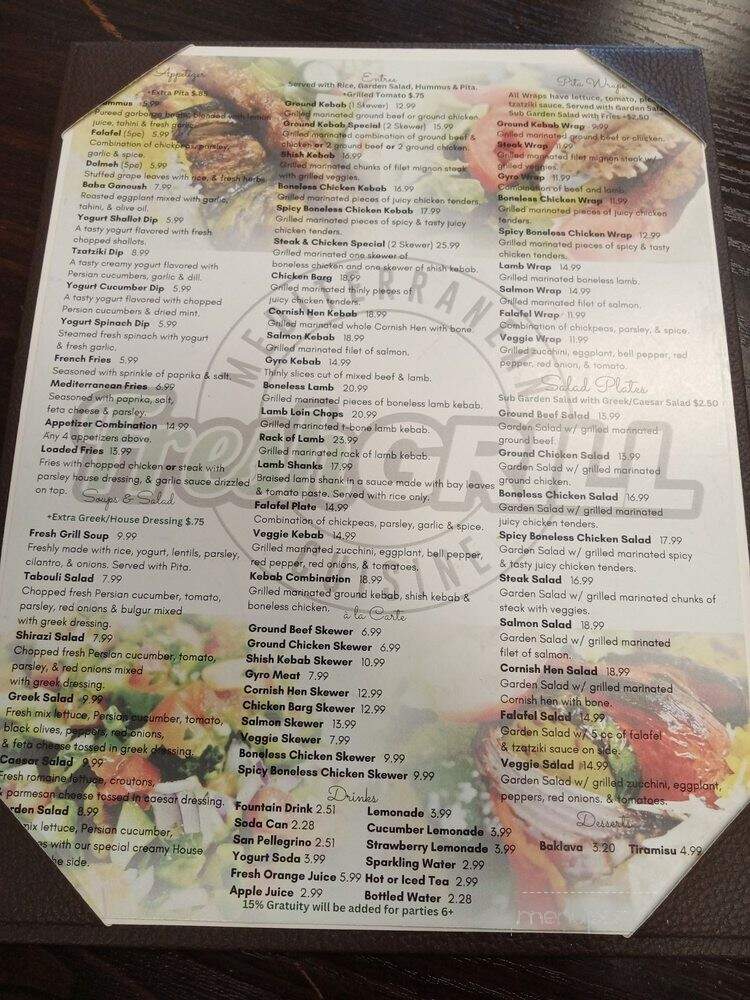 Fresh Grill Mediterranean - Los Angeles, CA menu_pic