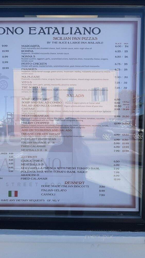Tutto Buono Eataliano - Monterey, CA menu_pic