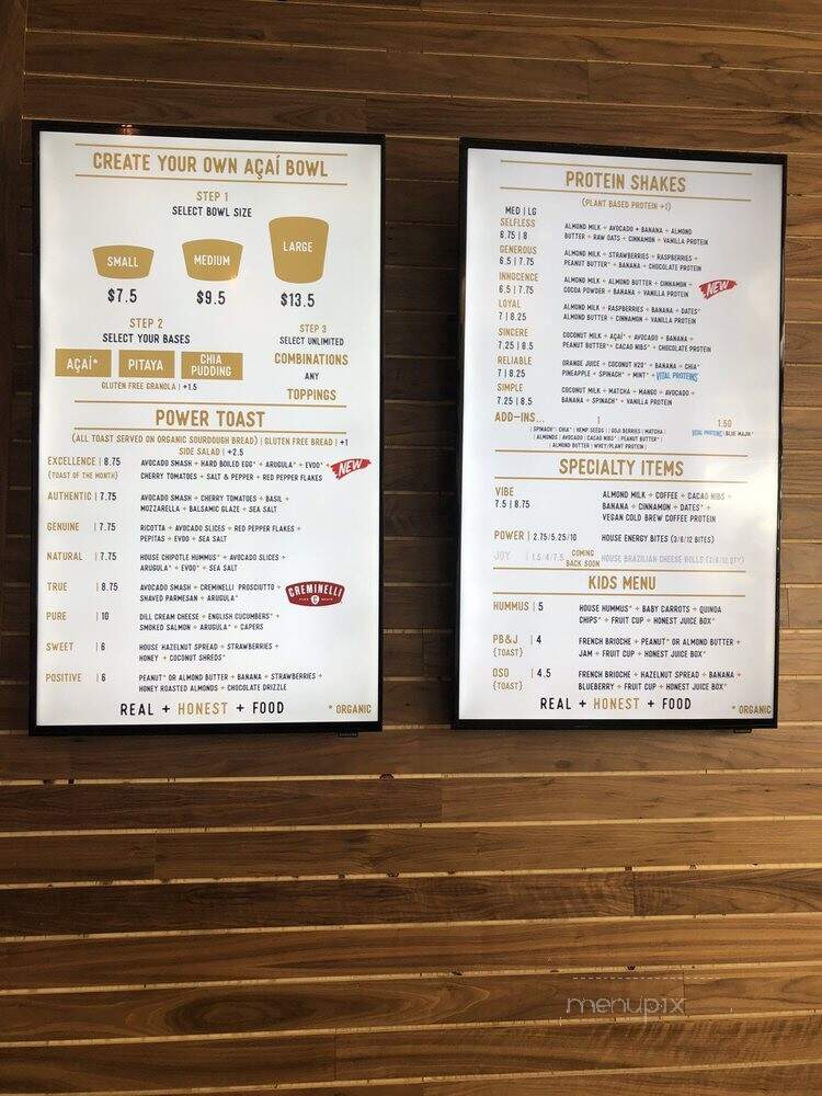 Honest Eatery- Foothill - Salt Lake City, UT menu_pic