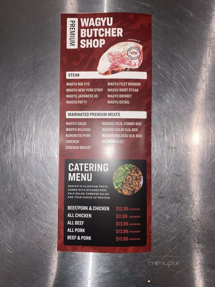 Wagyu Meat and Grill - Irvine, CA menu_pic