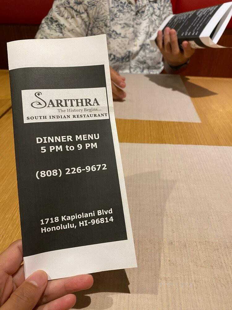Sarithra South Indian Restaurant - Honolulu, HI