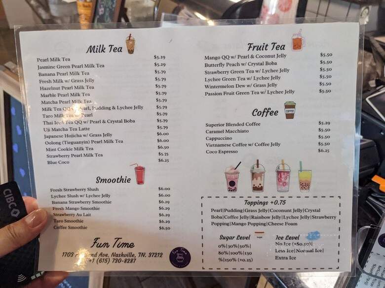 Chatime - Nashville, TN menu_pic
