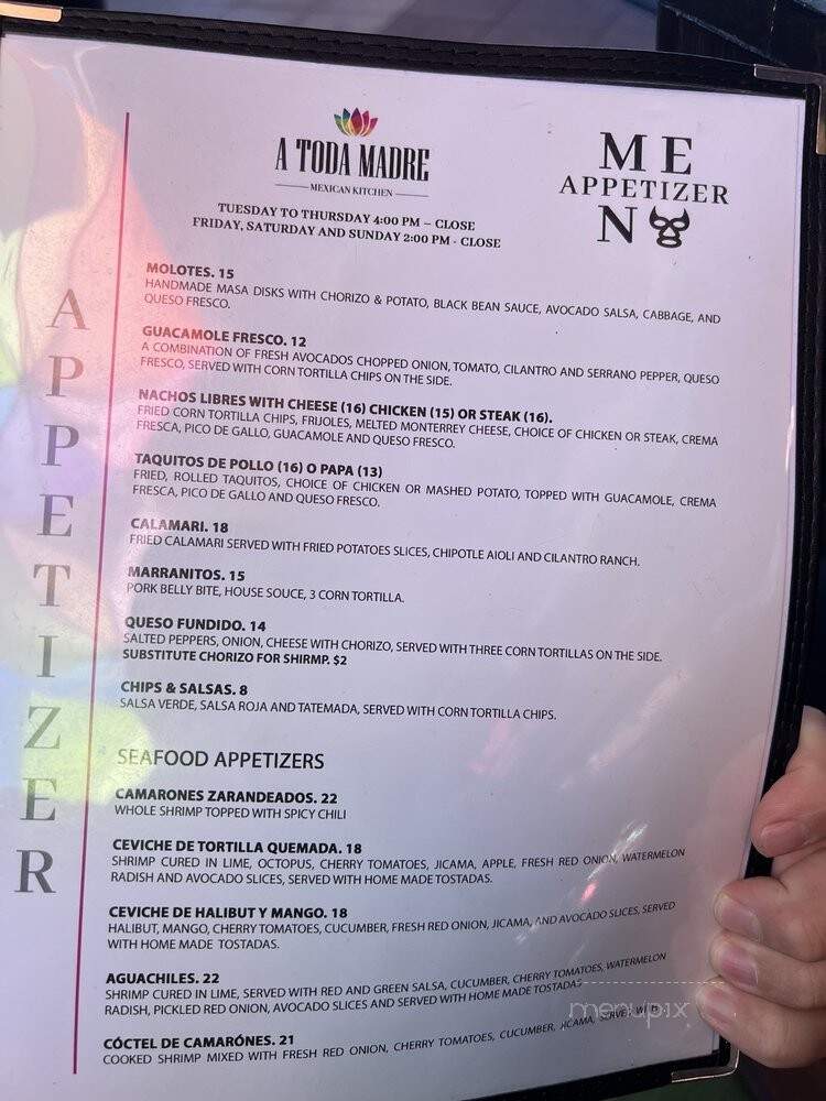 A Toda Madre - Whittier, CA menu_pic