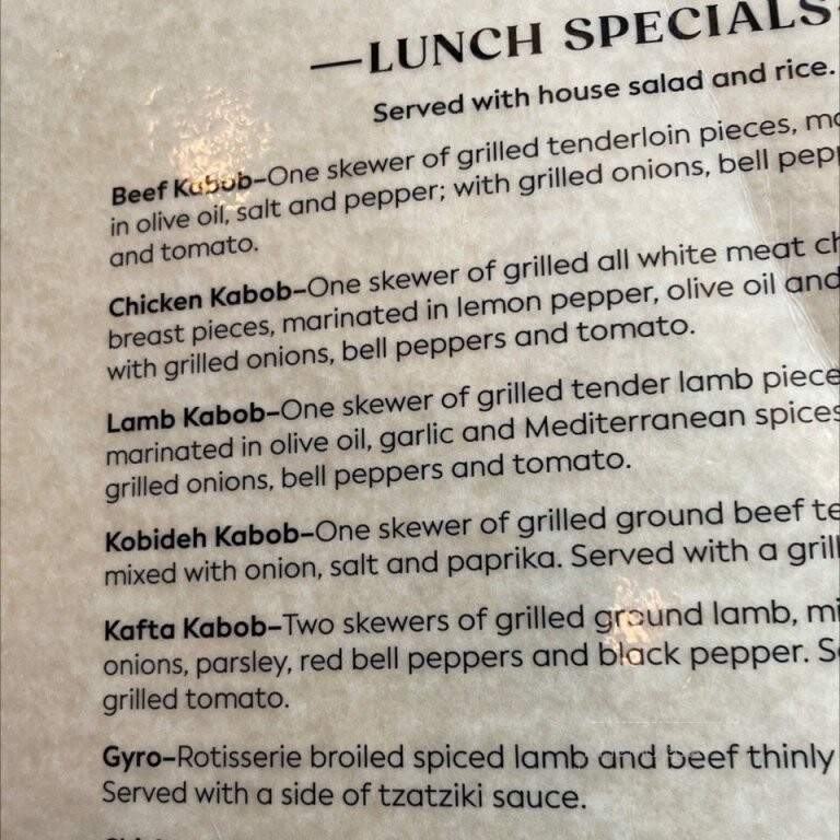 Crave Mediterranean Grill - Glendale, CO menu_pic