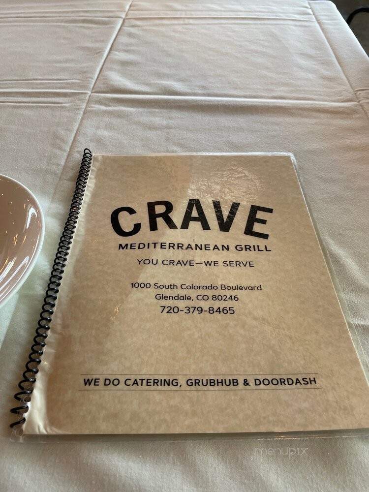 Crave Mediterranean Grill - Glendale, CO menu_pic