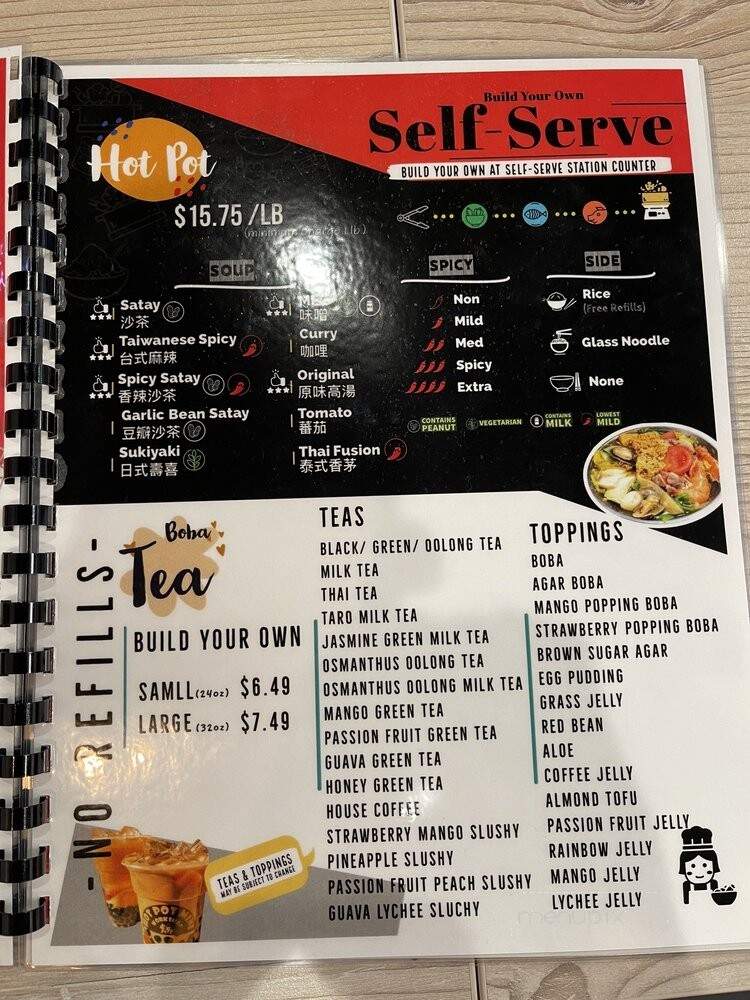 Hot Pot Mini Workshop - Ontario, CA menu_pic