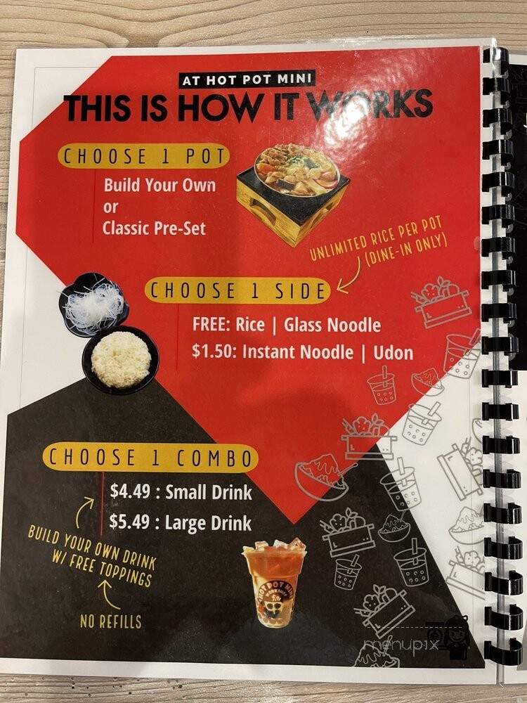 Hot Pot Mini Workshop - Ontario, CA menu_pic