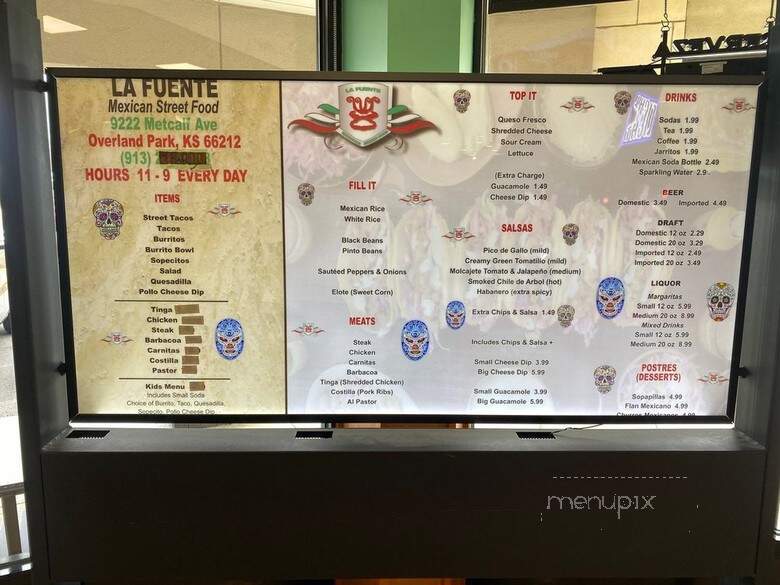 La Fuente Mexican Street Food - Overland Park, KS menu_pic