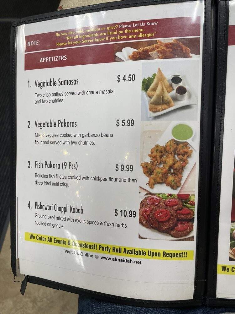 AL Maidah Pakistani & Indian Cuisine - Sacramento, CA menu_pic