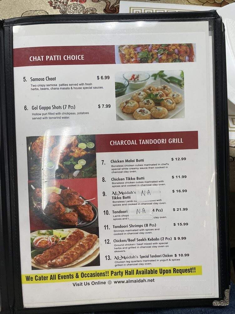 AL Maidah Pakistani & Indian Cuisine - Sacramento, CA menu_pic