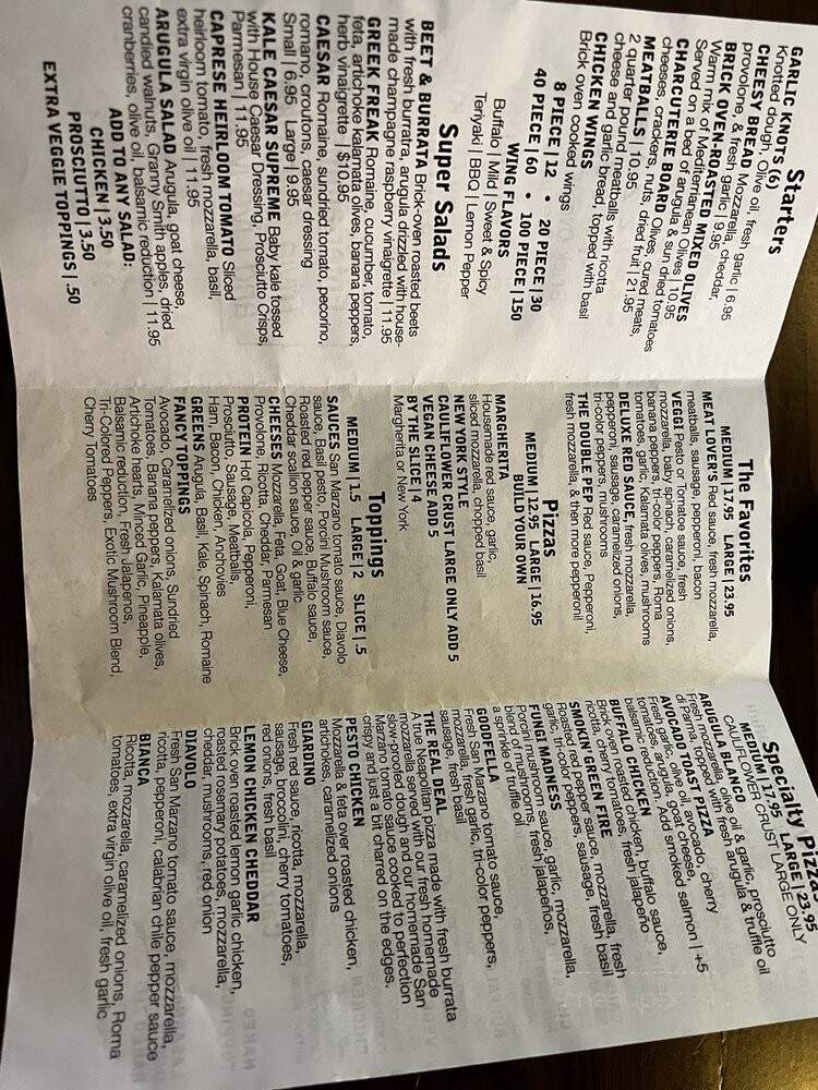 Green Fire Pizza - Pooler, GA menu_pic