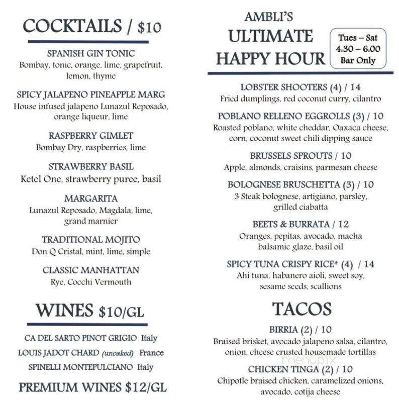 Ambli - Colorado Springs, CO menu_pic