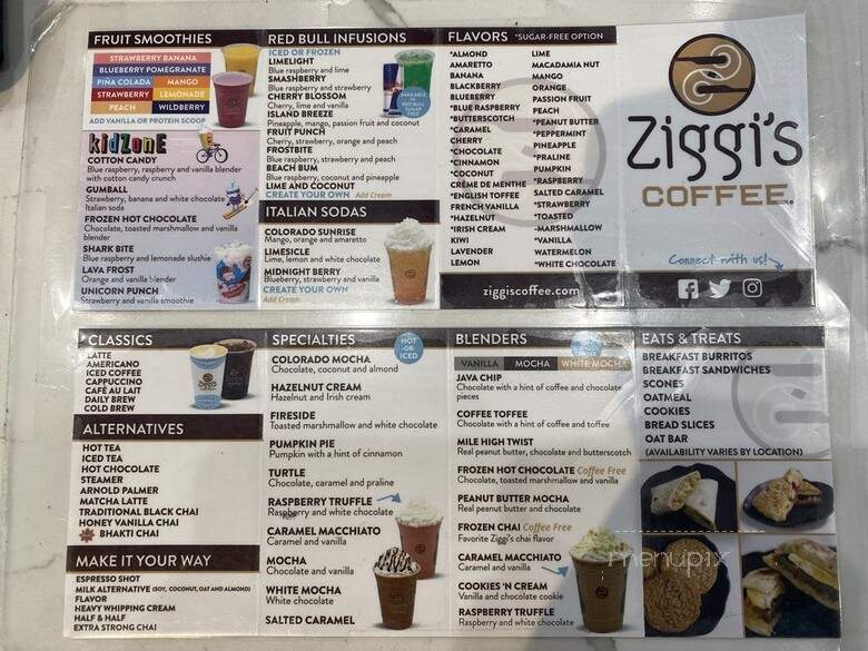 Ziggi's Coffee - Mission Viejo, CA menu_pic