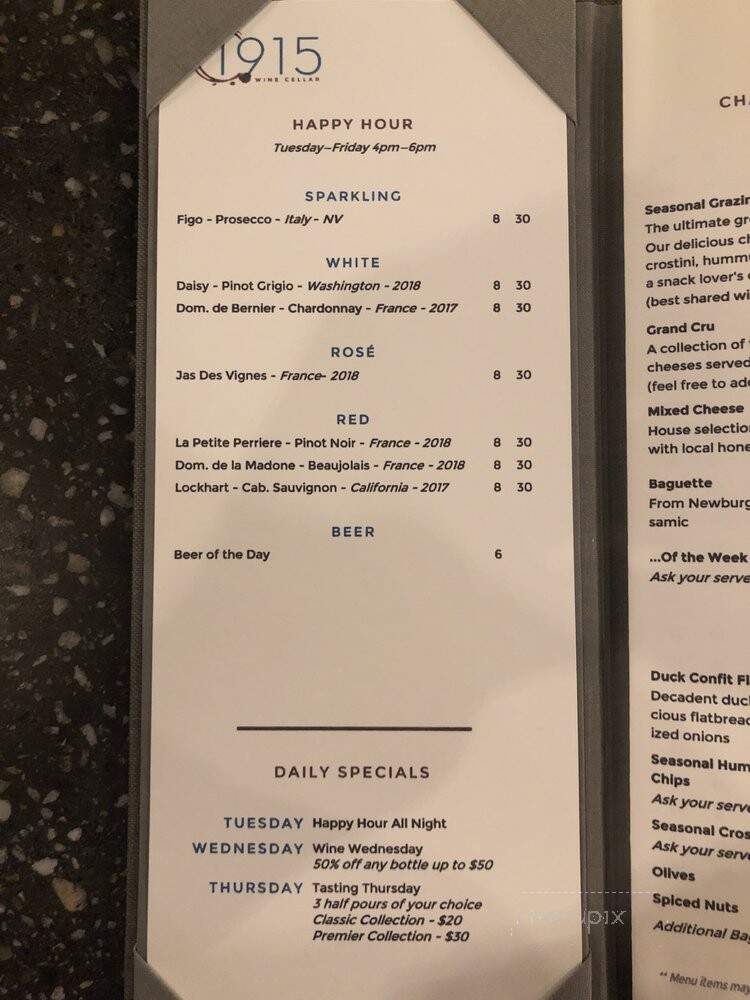 1915 Wine Cellar - Poughkeepsie, NY menu_pic