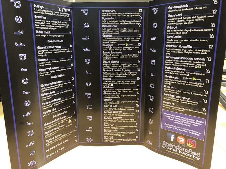 Handcrafted Gourmet Burger Bar - Reno, NV menu_pic