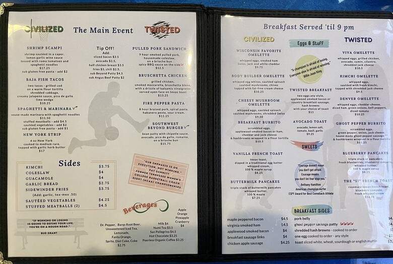 Twisted Times Restaurant Sports & Spirits - Walnut Creek, CA menu_pic