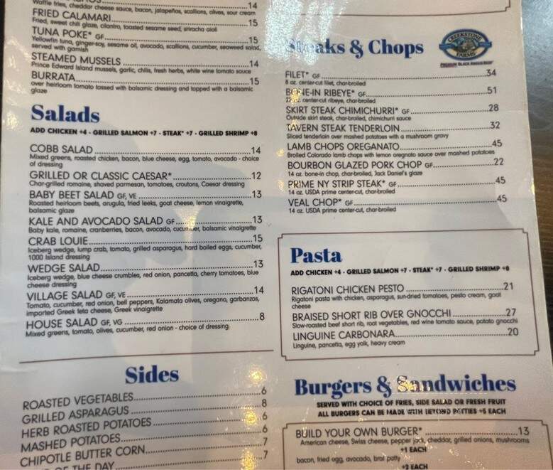 Tavern On The Point - Chicago, IL menu_pic