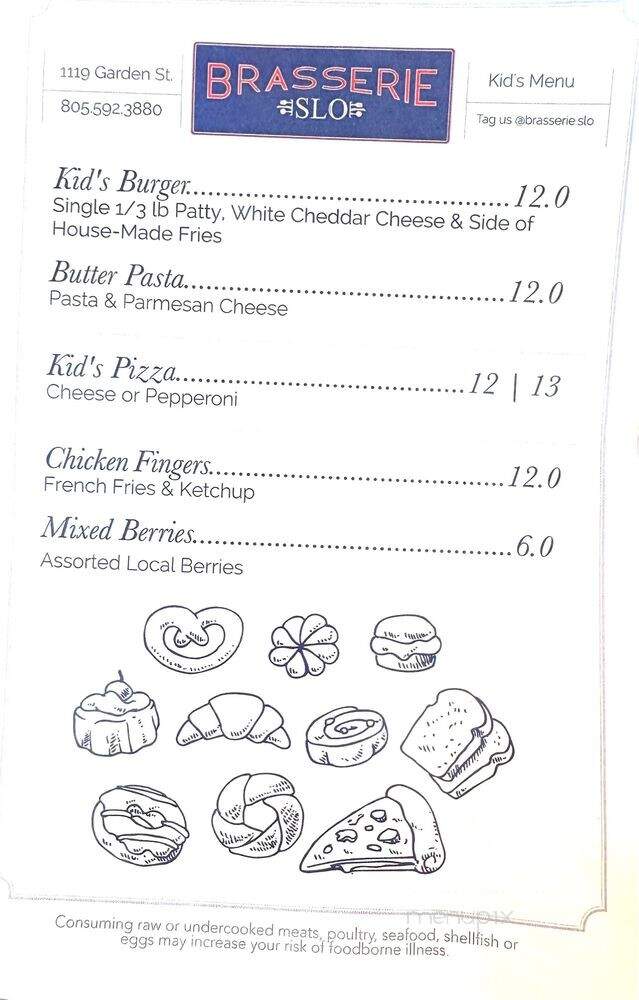 Brasserie SLO - San Luis Obispo, CA menu_pic