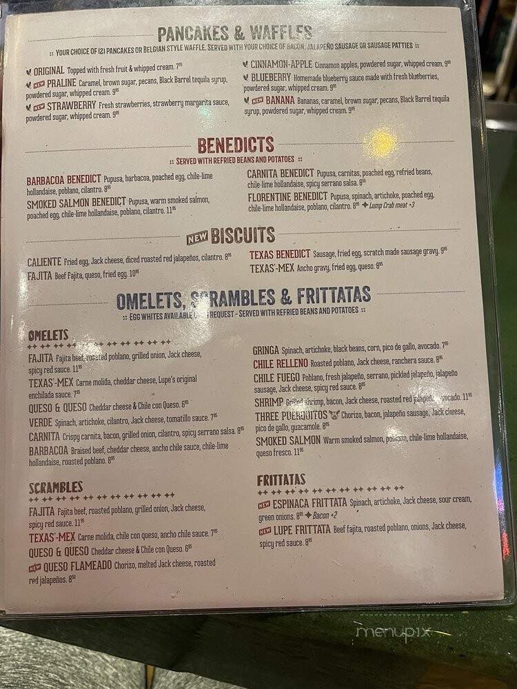 Lupe Tortilla - Fort Worth, TX menu_pic