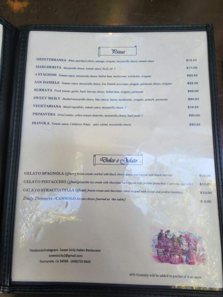Sweet Sicily - Sunnyvale, CA menu_pic