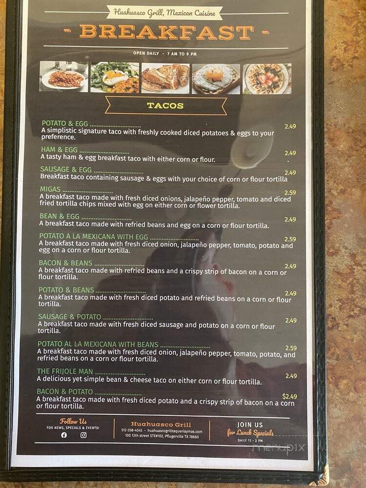 Huahuasco Grill Mexican Cuisine - Pflugerville, TX menu_pic