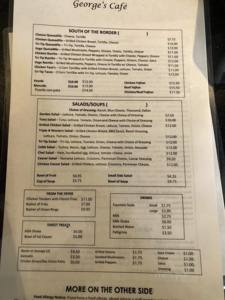 George's Cafe - West Covina, CA menu_pic