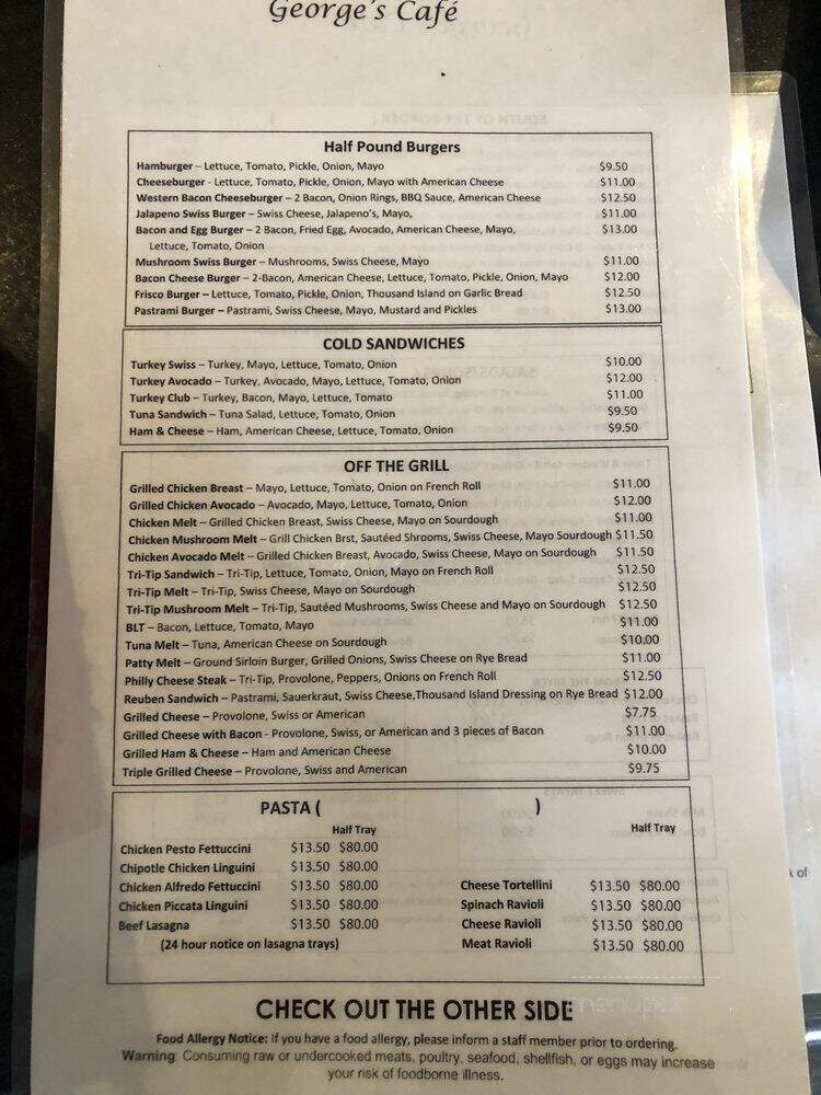 George's Cafe - West Covina, CA menu_pic