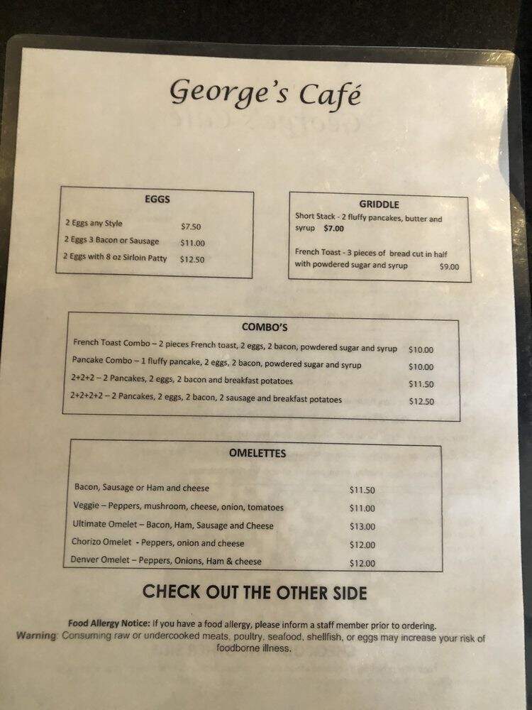 George's Cafe - West Covina, CA menu_pic