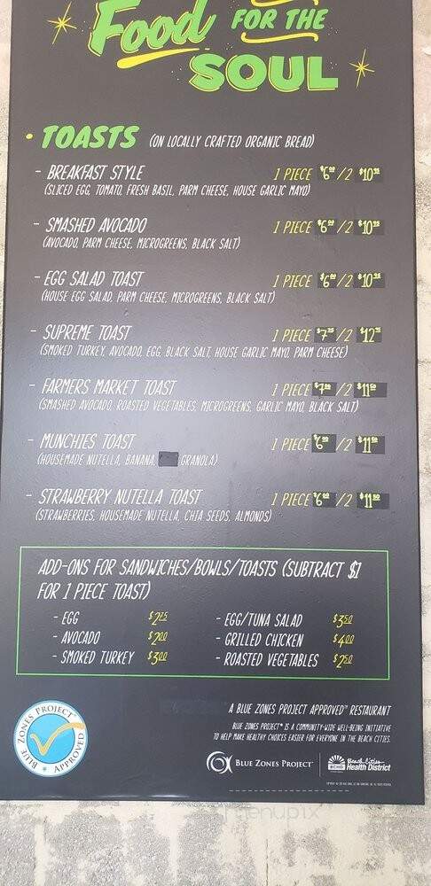 Beach Cities Cafe - Redondo Beach, CA menu_pic