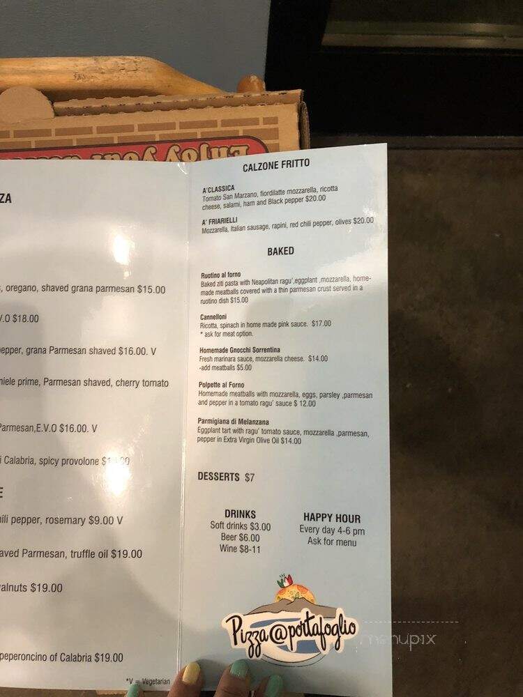 Pizza @ Portafoglio - Encinitas, CA menu_pic