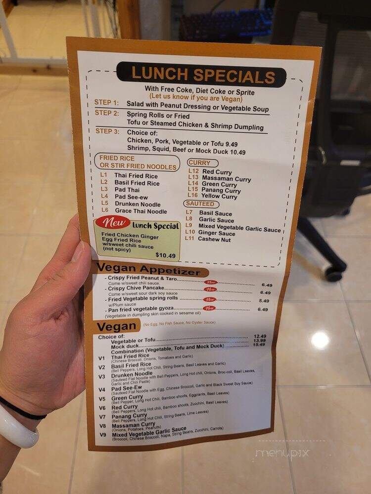Grace Thai Restaurant - Elmhurst, NY menu_pic