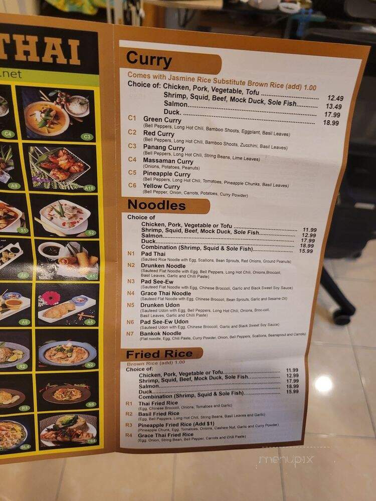 Grace Thai Restaurant - Elmhurst, NY menu_pic