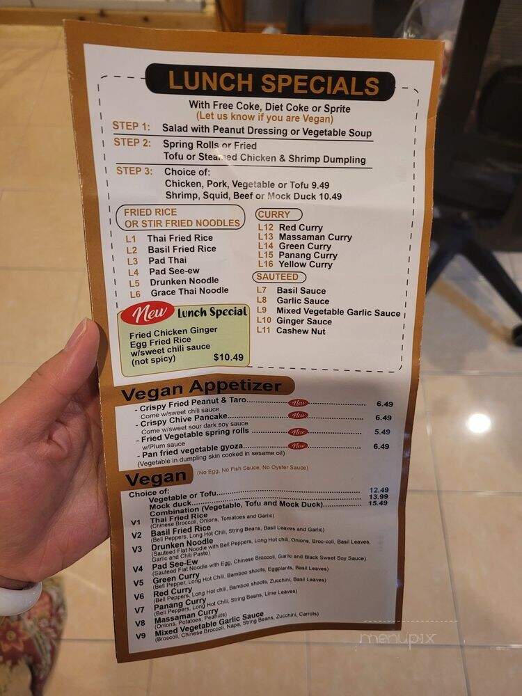 Grace Thai Restaurant - Elmhurst, NY menu_pic