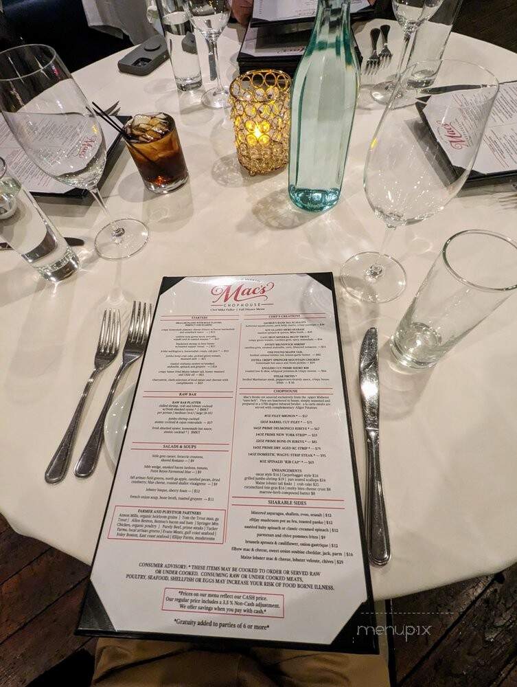 Mac's Chophouse - Marietta, GA menu_pic