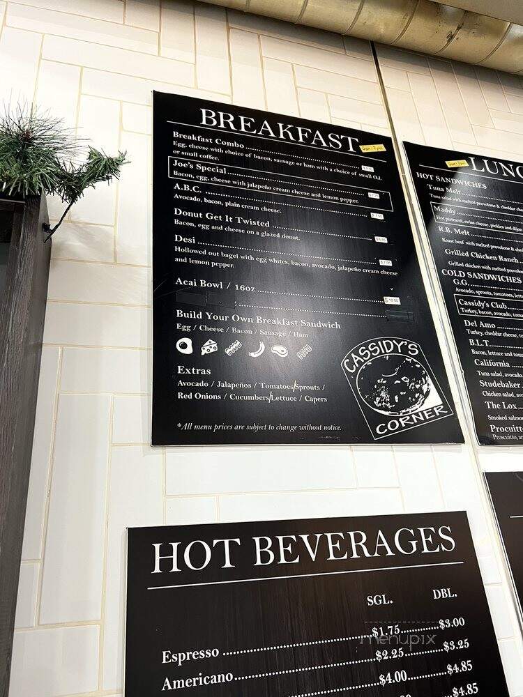 Cassidy's Corner Cafe - Long Beach, CA menu_pic
