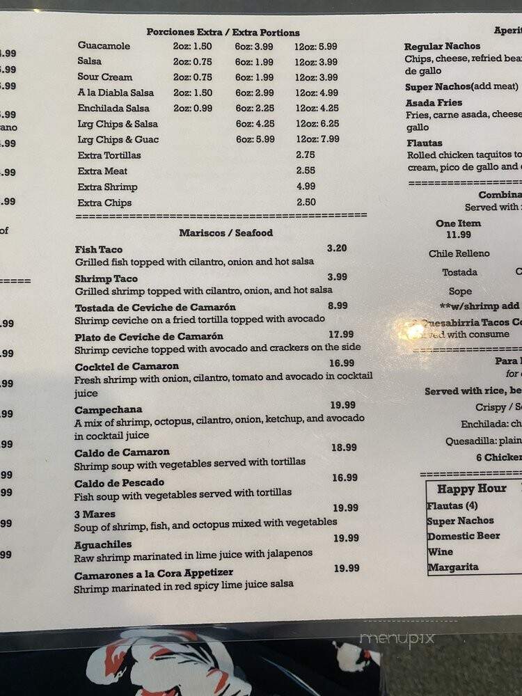 Mi Tierra Taqueria - Roseville, CA menu_pic