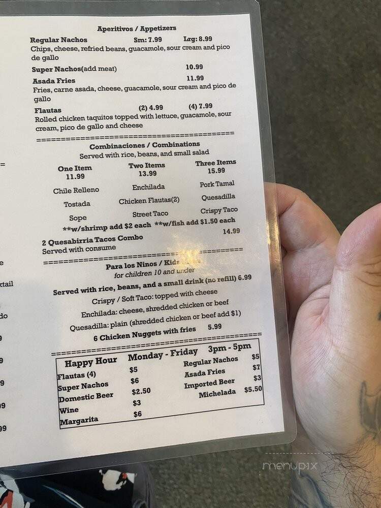 Mi Tierra Taqueria - Roseville, CA menu_pic
