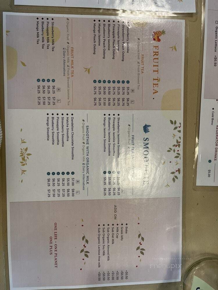 One Plus - Berkeley, CA menu_pic