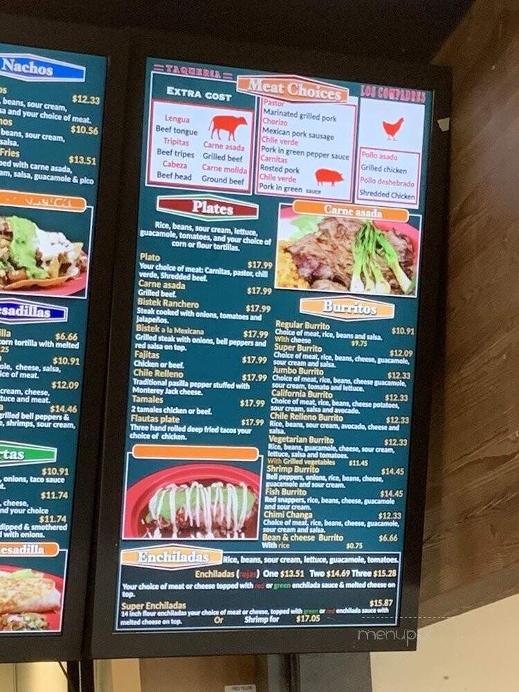 Taqueria Los Compadres - Rancho Cordova, CA menu_pic