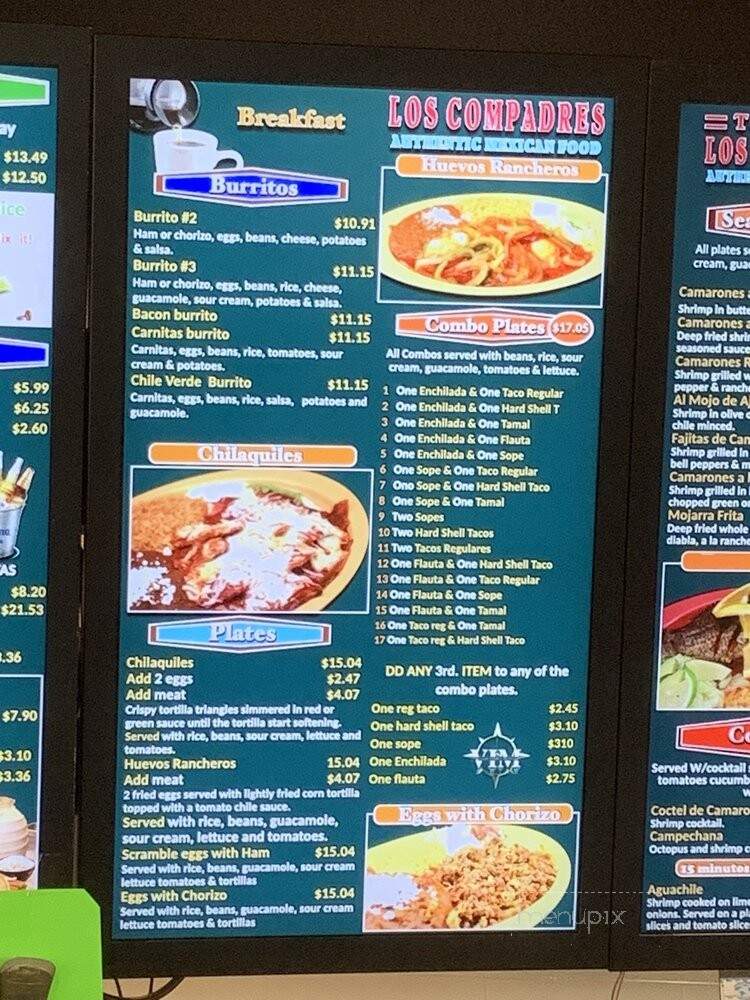 Taqueria Los Compadres - Rancho Cordova, CA menu_pic