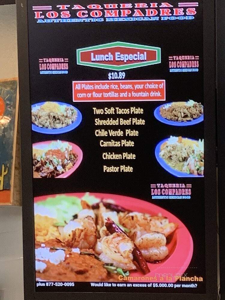 Taqueria Los Compadres - Rancho Cordova, CA menu_pic
