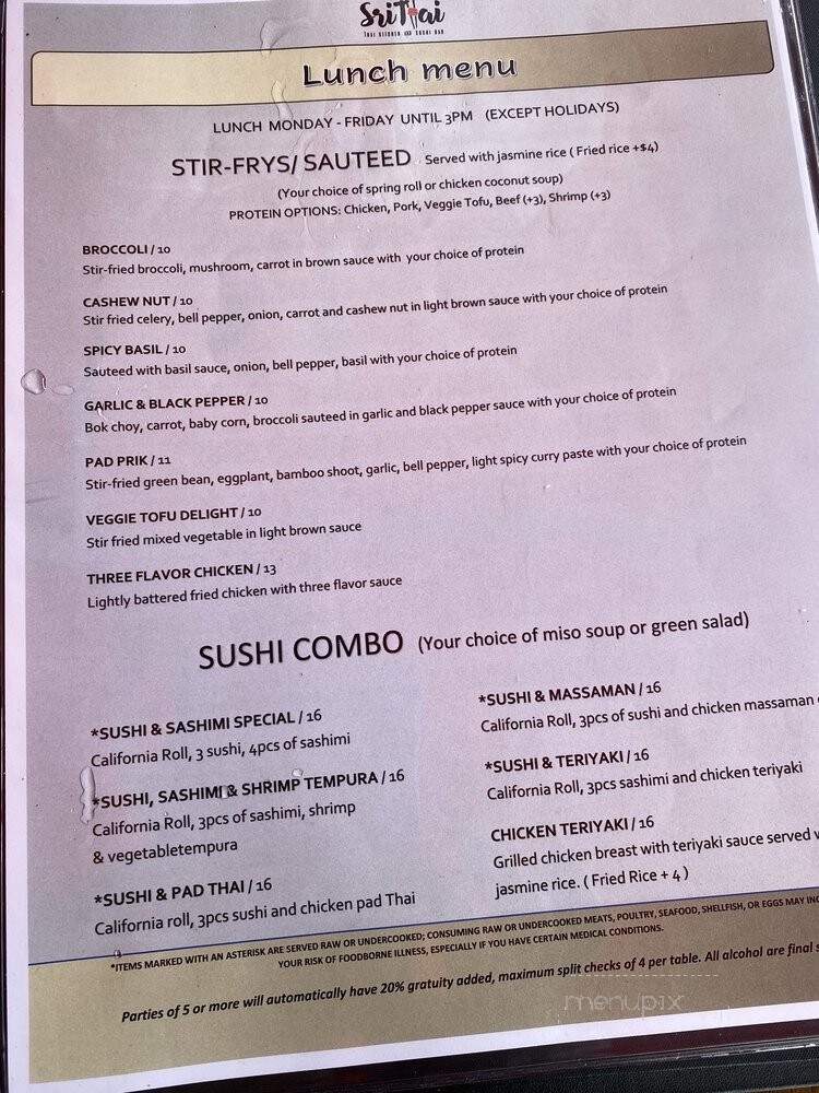 Sri Thai Kitchen & Sushi Bar - Atlanta, GA
