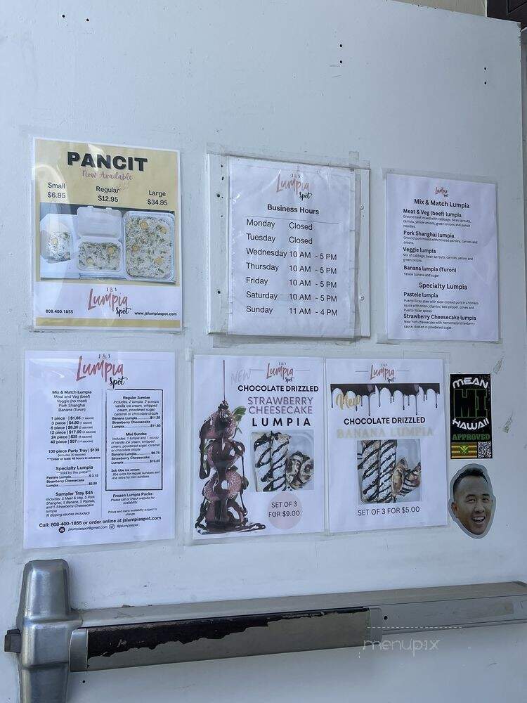 J & S Lumpia Spot - Honolulu, HI menu_pic