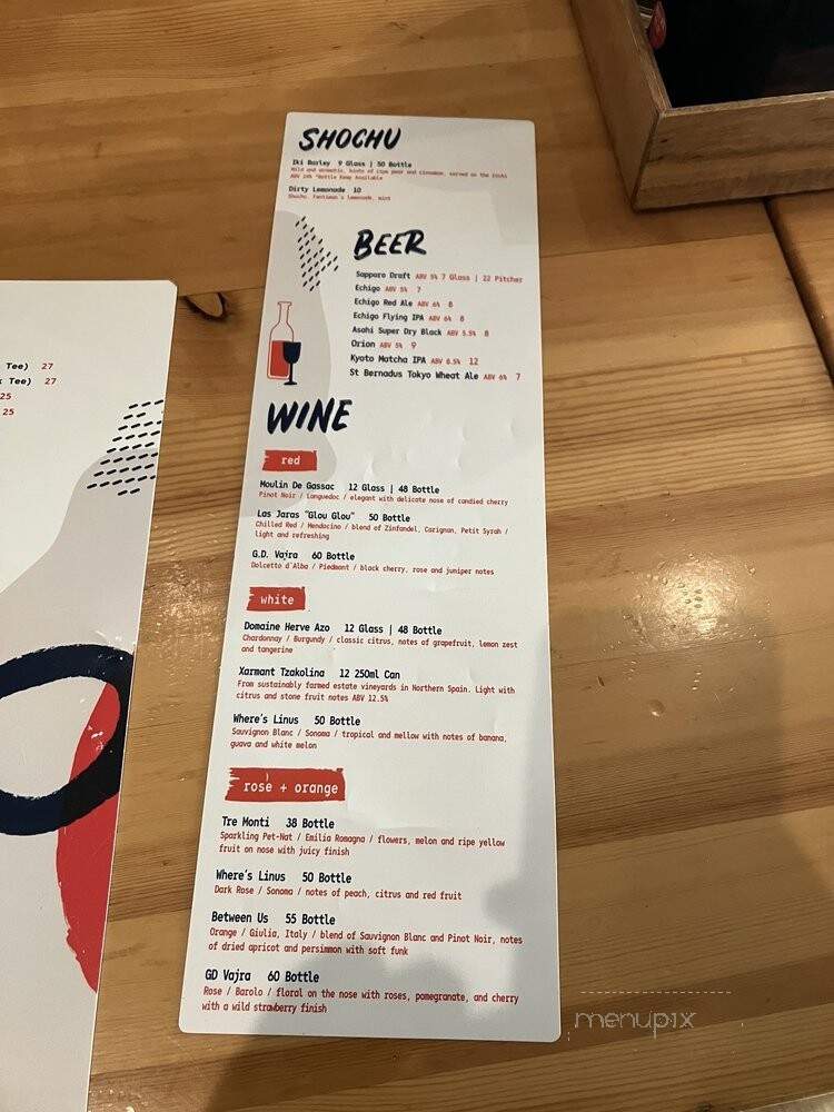 Moto Ramen - Culver City, CA menu_pic
