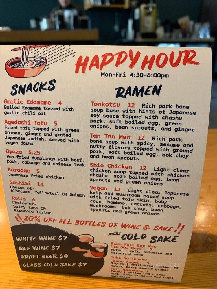 Moto Ramen - Culver City, CA menu_pic