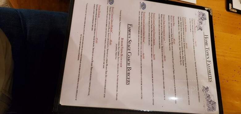 Stage Coach Grille Springdale - Springdale, UT menu_pic