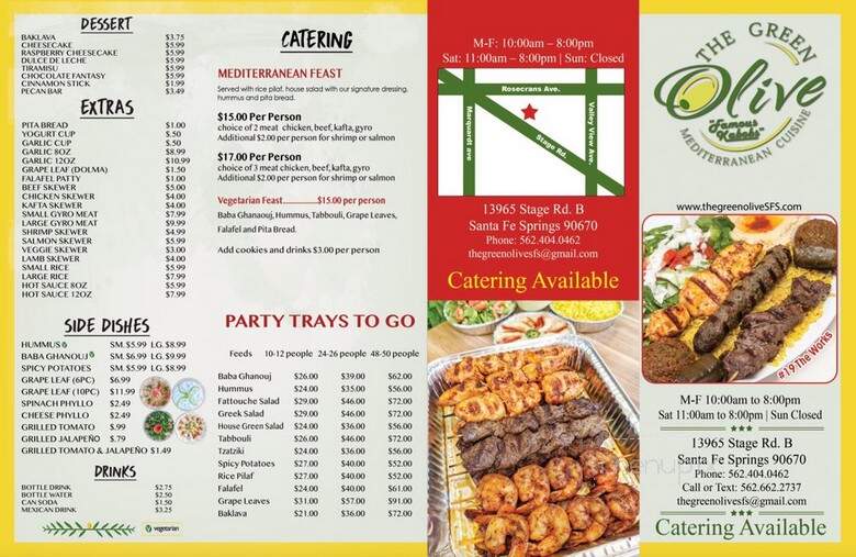 The Green Olive - Santa Fe Springs, CA menu_pic